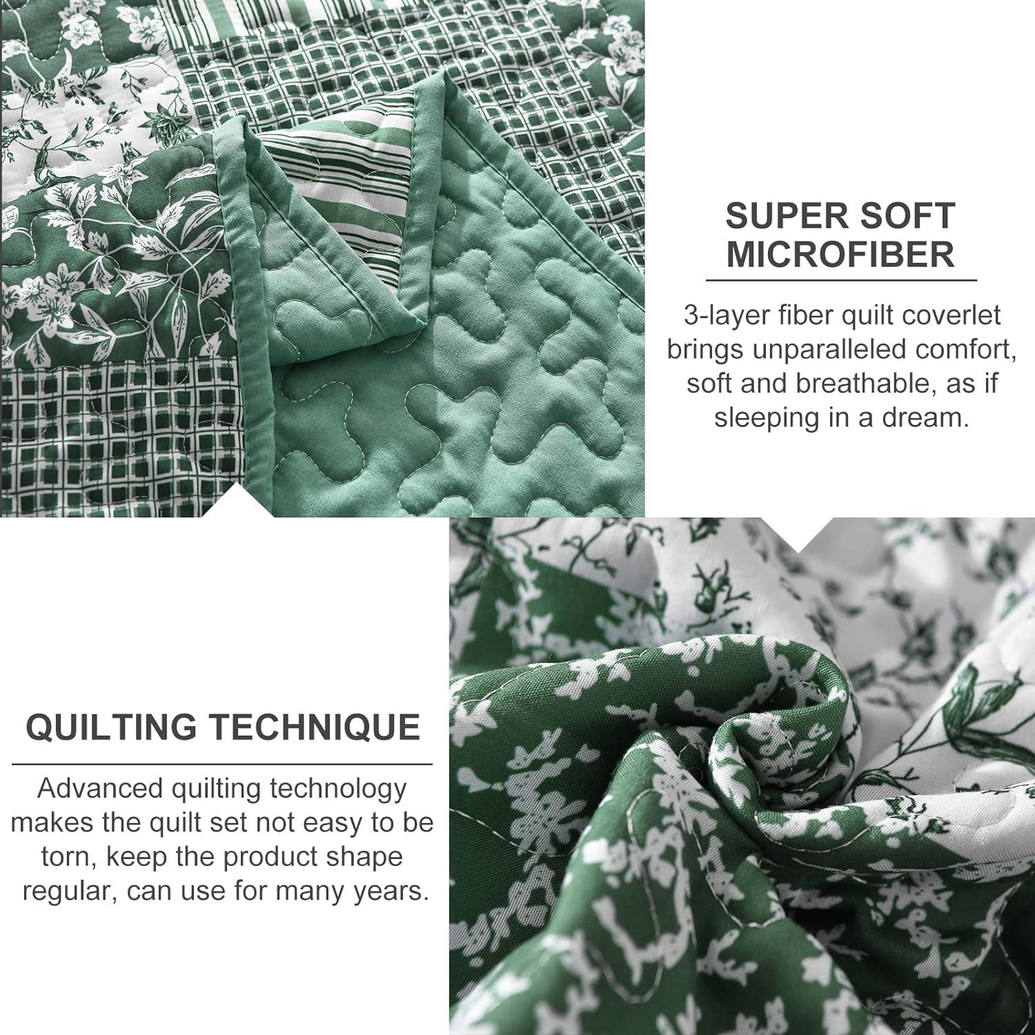 Delightful Quilted bedspread and pillowcovers set: Indulge in Comfort