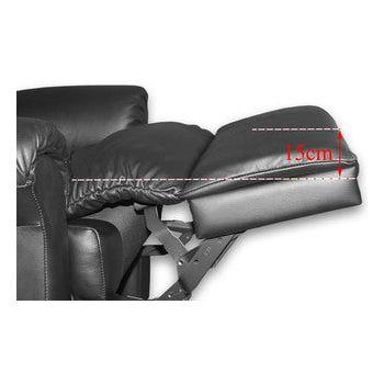 Recliner Lift Heat Massage Armchair Sofa Leather 2 Motor Chair Black