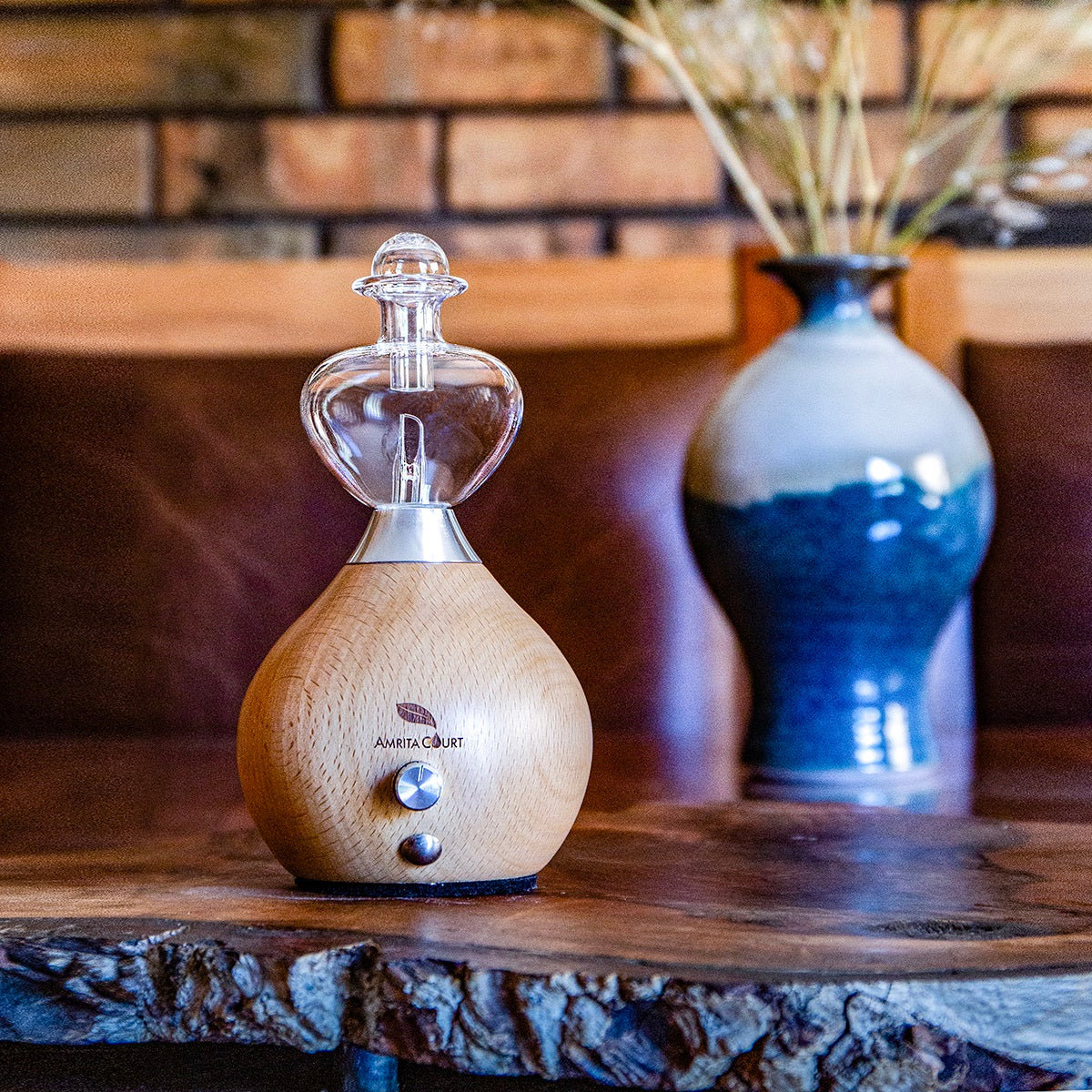 Hour Glass Eco-Friendly Nebuliser Wood | Waterless Aroma Diffuser | No Plastics Pure Essential Oil Diffusing