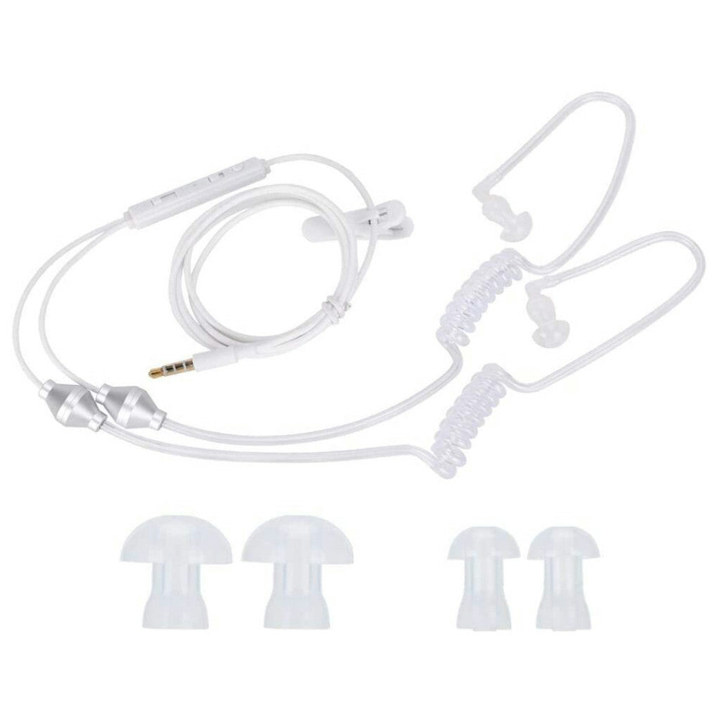 Anti-Radiation Air Tube Headset with Microphone Deep Bass Noise Cancelling Phone