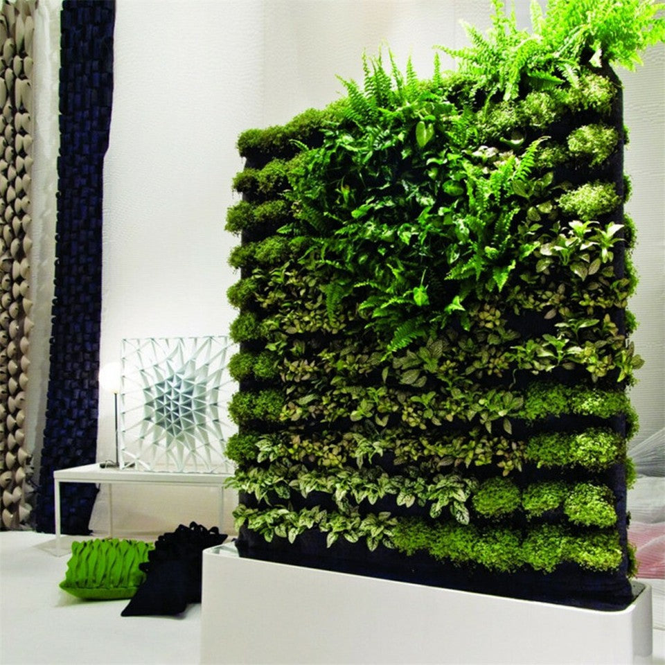 24Pocket Vertical Garden Planter Wall Hanging Herbs Plant Seed Bag Home Decor AU