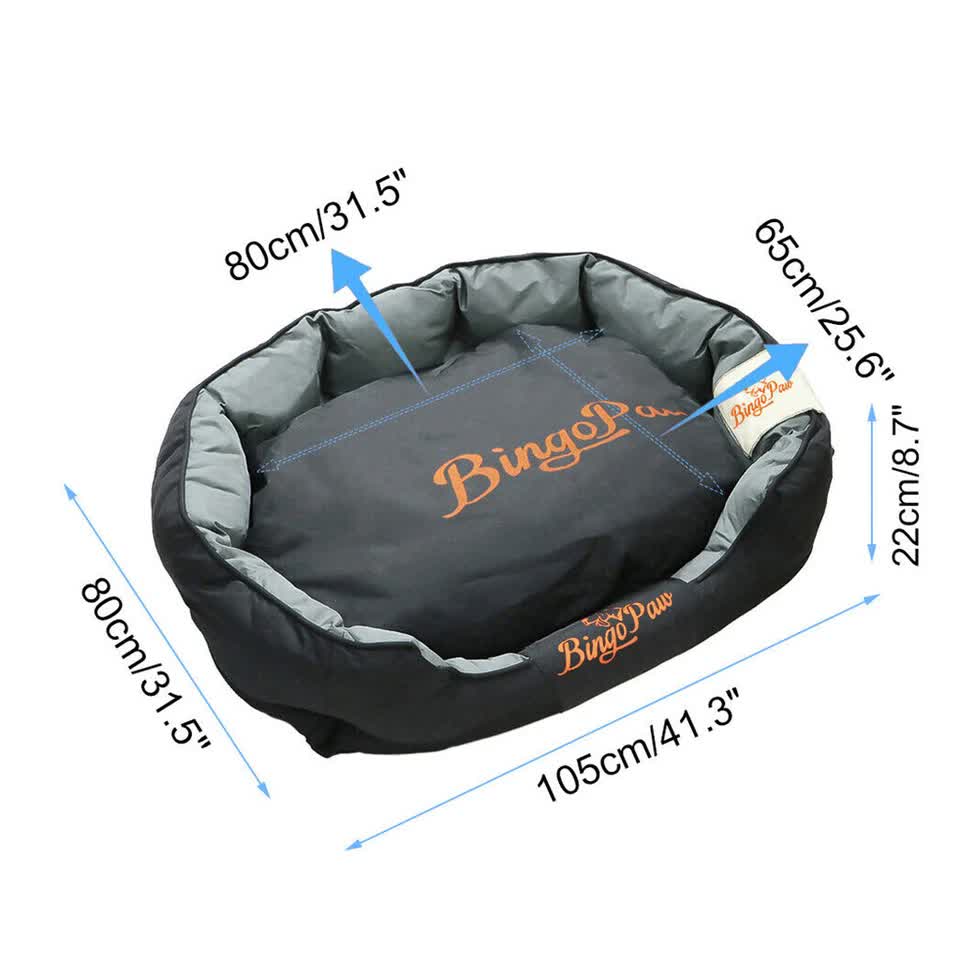 Thick Orthopedic Pet Bed Water-Resistant Cushion
