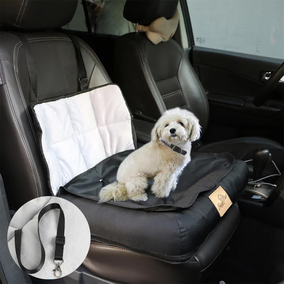 Waterproof Dog Car Seat Bed with Safety Belt