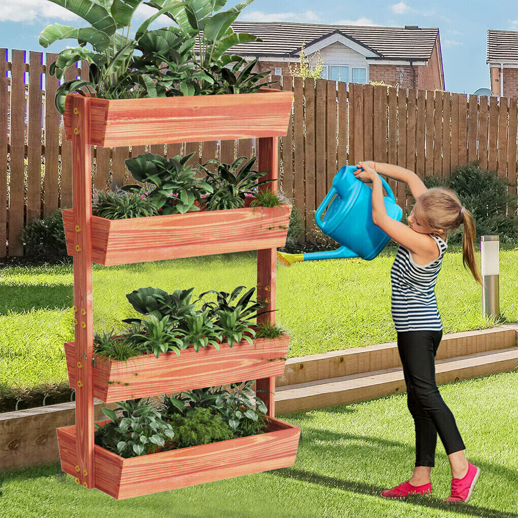 Fin Xxl Super Durable Elevated Planter Freestanding Rotatable Planter Box Garden Bed