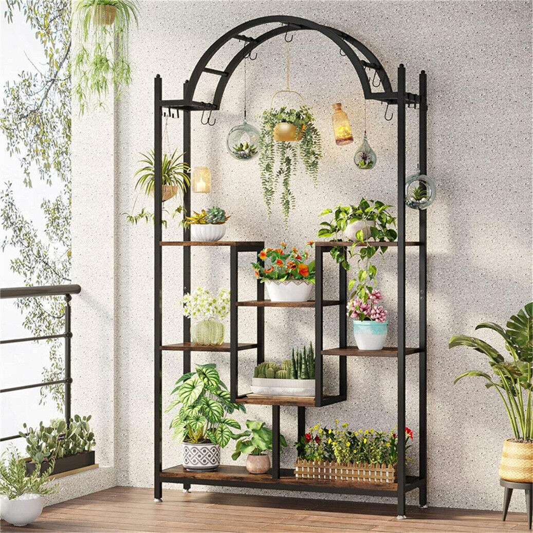 Multi-Layer Plant Stand Large Flower Bonsai Pots Display Rack For Garden Balcony