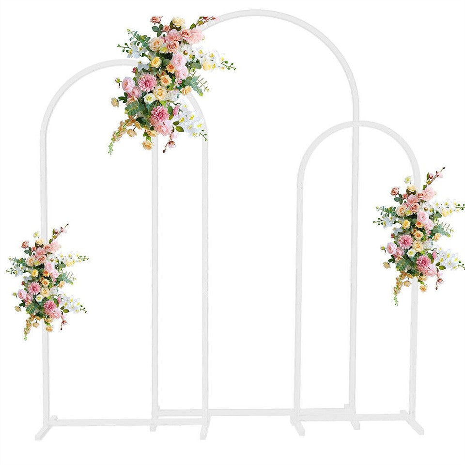 Fin Set Of 3 Wedding Arch Balloon Frame Metal Arch Backdrop Stand Birthday Party