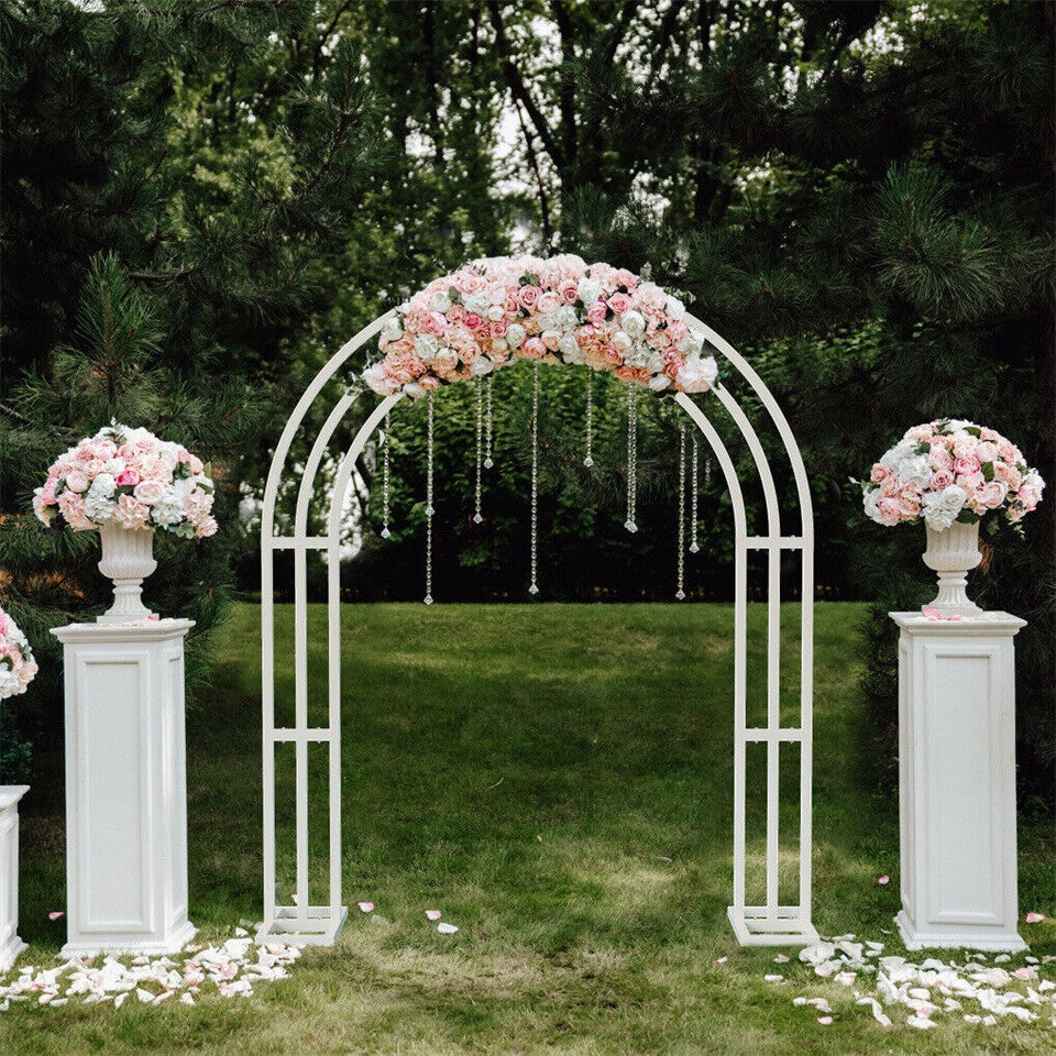 Heavy Strong Metal Wedding Arch Garden Arbor Floral Backdrop Stand Indoor Outdoor