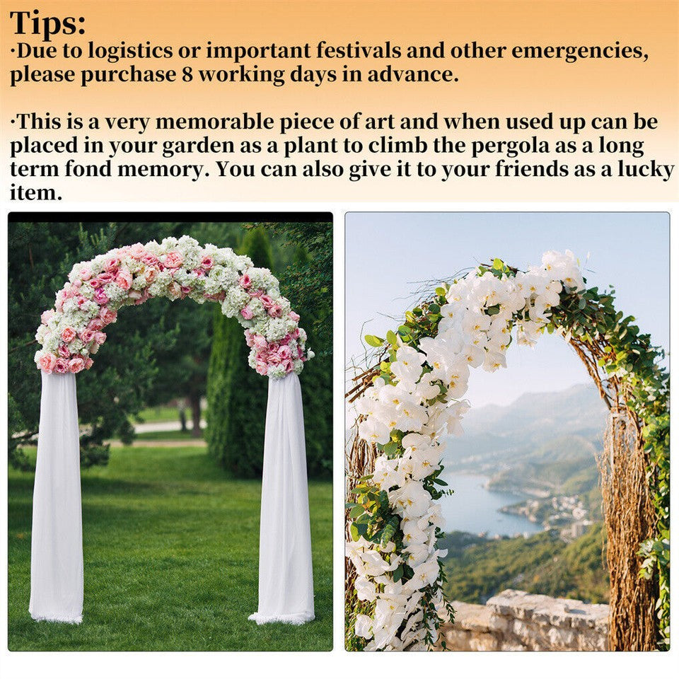 Heavy Strong Metal Wedding Arch Garden Arbor Floral Backdrop Stand Indoor Outdoor