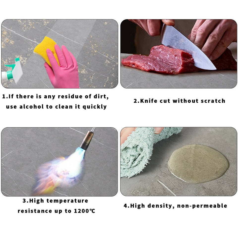 Set of 2 Grey Sintered Stone Tables