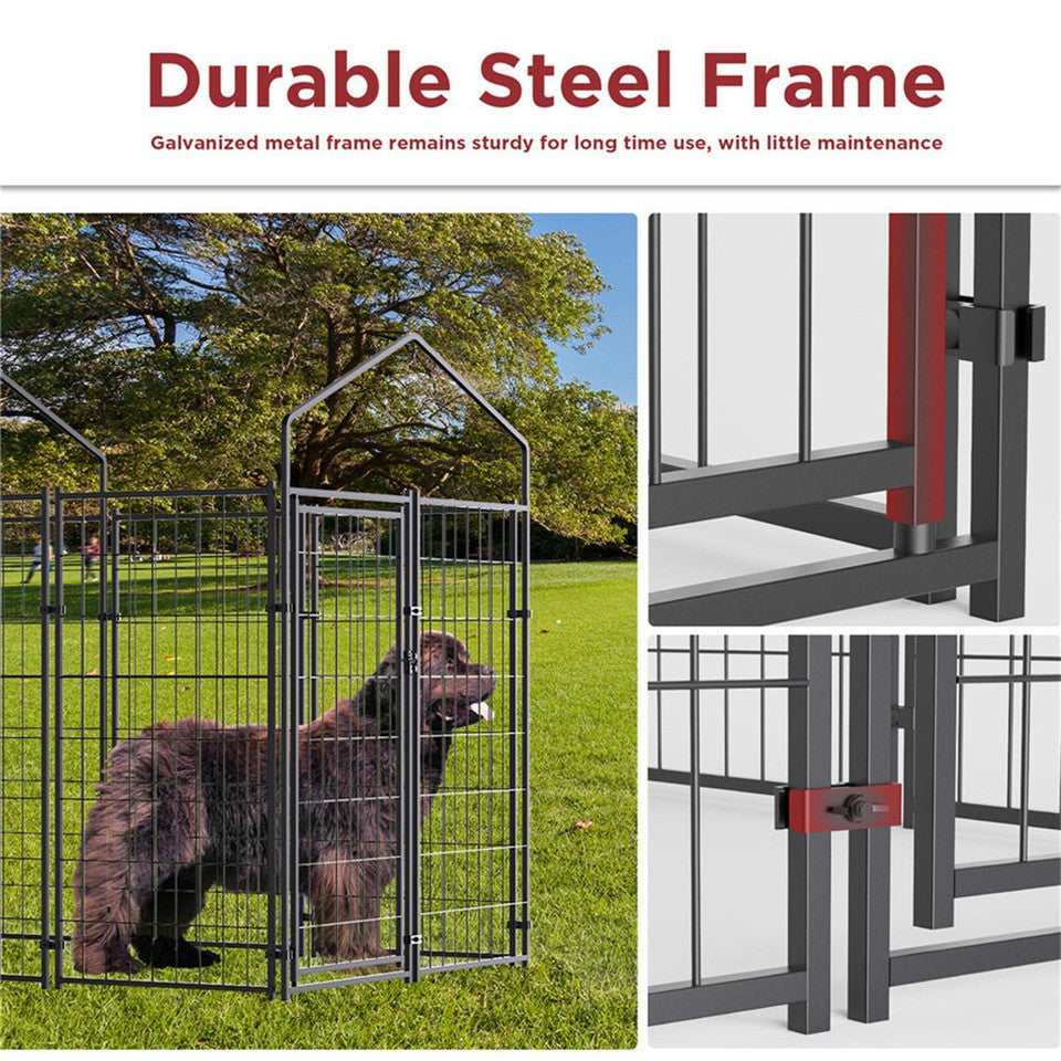 Jumbo Outdoor Dog Kennel Heavy Duty Pet Playpen Pre-galvanized Animal Cage Fence