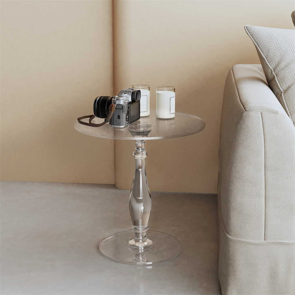 Crystal-Clear Acrylic Coffee Table Sofa Side Table Small Bedside Table Bedroom