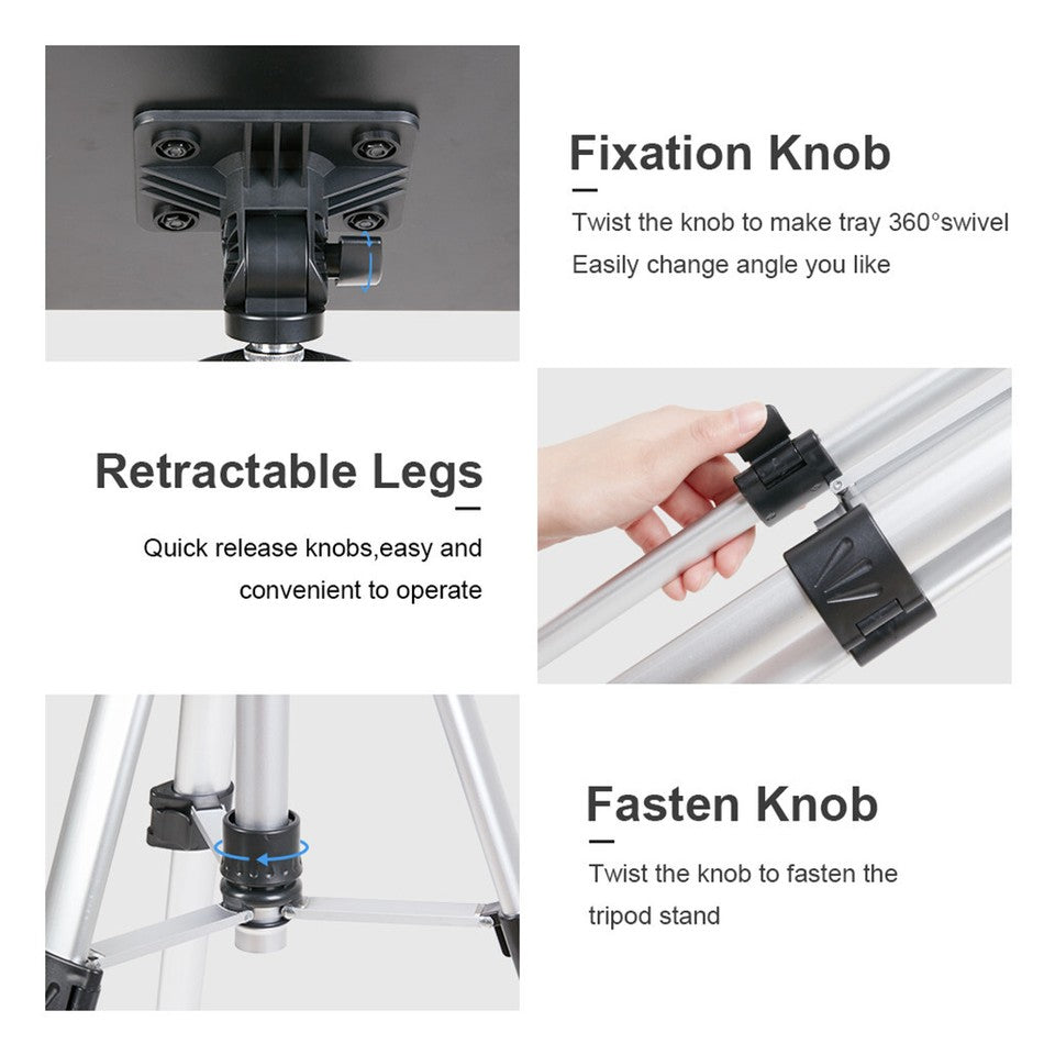 Universal Projector Tripod Laptop Floor Stand DJ Equipment Holder with Plate