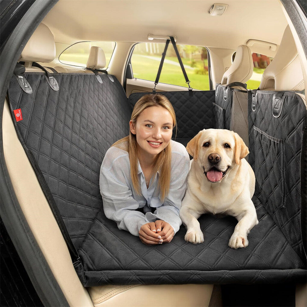 FIN Large Dogs Back Seat Extender Waterproof Dog Hammock Car Seats with Hard Bottom