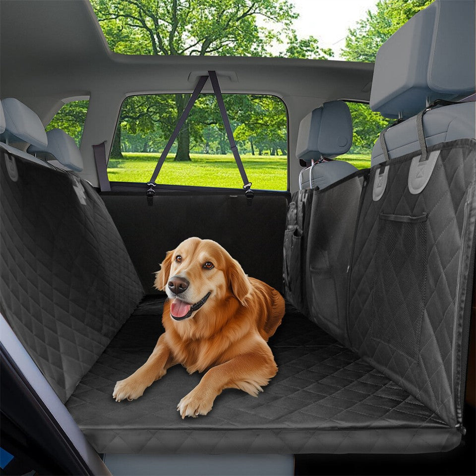 FIN Large Dogs Back Seat Extender Waterproof Dog Hammock Car Seats with Hard Bottom