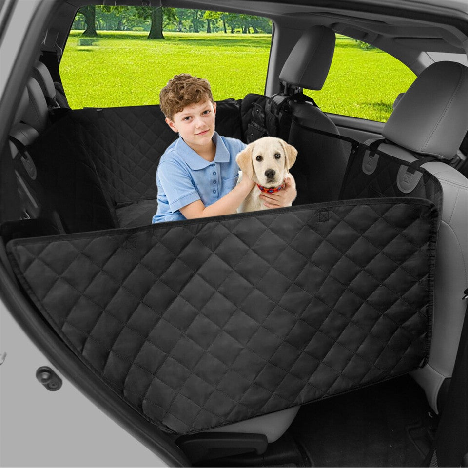 FIN Large Dogs Back Seat Extender Waterproof Dog Hammock Car Seats with Hard Bottom