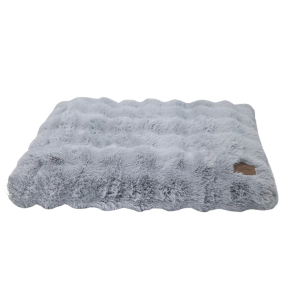 Plush Pet Bed with Non Slip Base and Removable Cover
