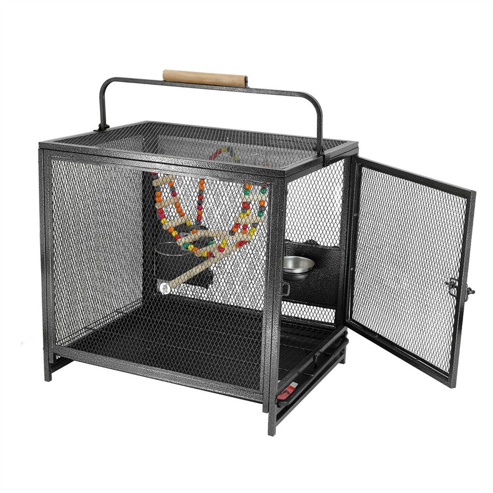 Heavy Duty Metal Bird Cage Parrot Transport Carrying Cage Large Pet Cages Aviary