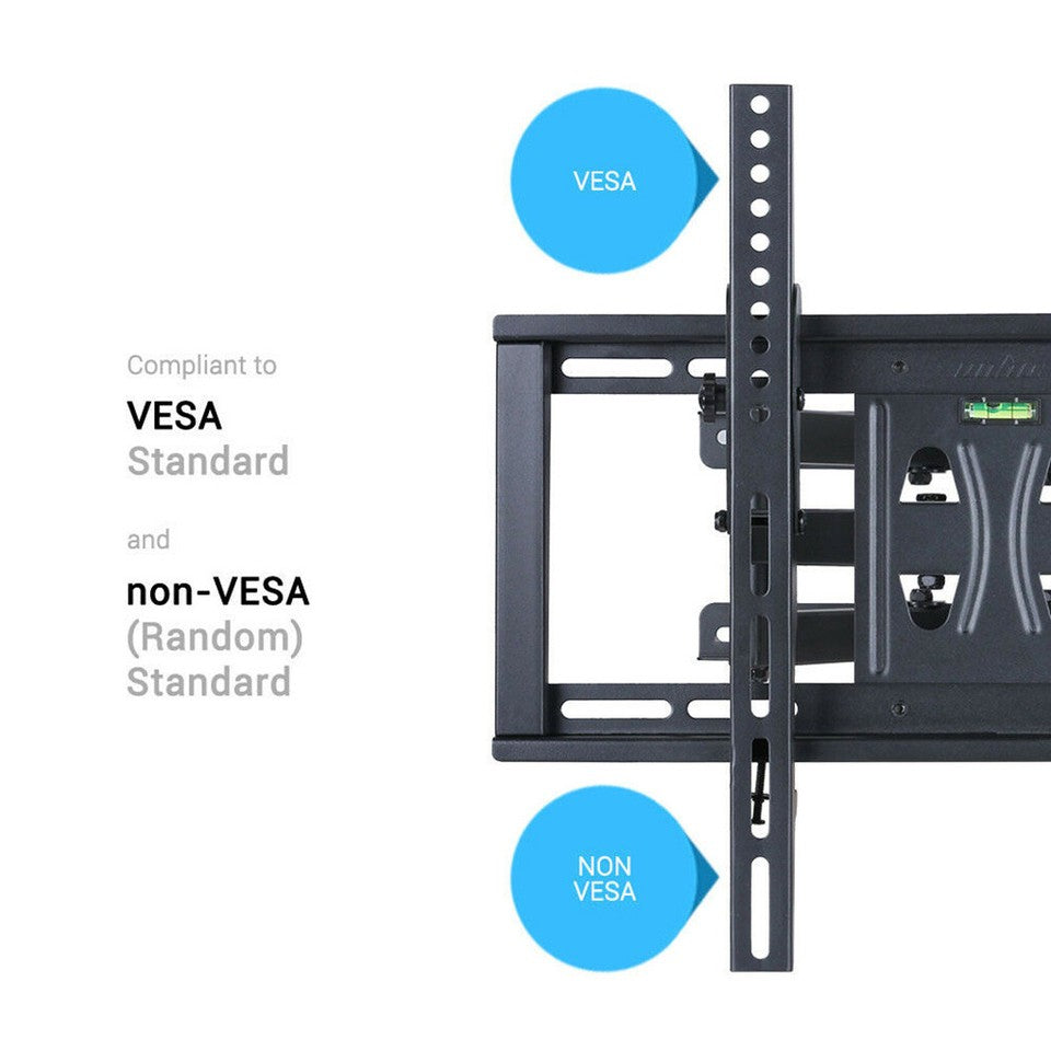 Tilt & Swivel Dual Arms TV Mount Cantilever Wall Bracket 40 46 50 55 56" LCD LED
