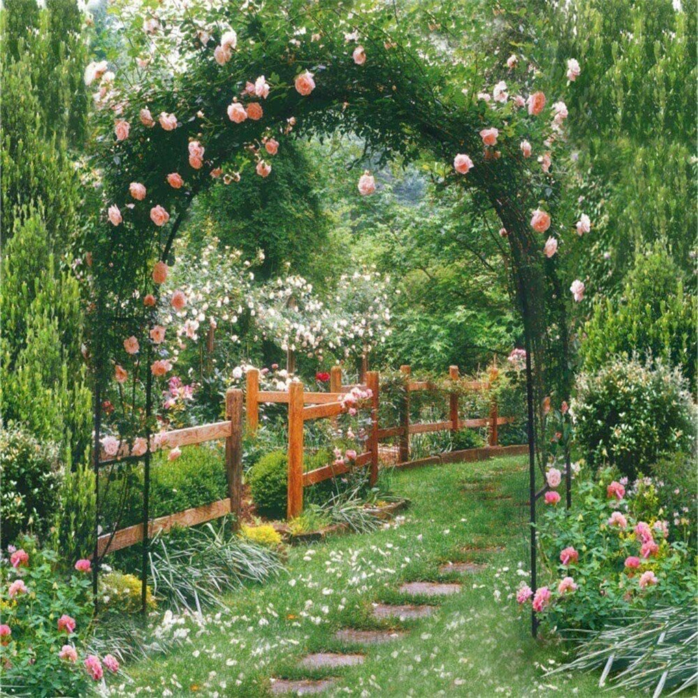Rustproof Metal Garden Patio Arch Rose Arbour Archway Climbing Plant Trellis AU