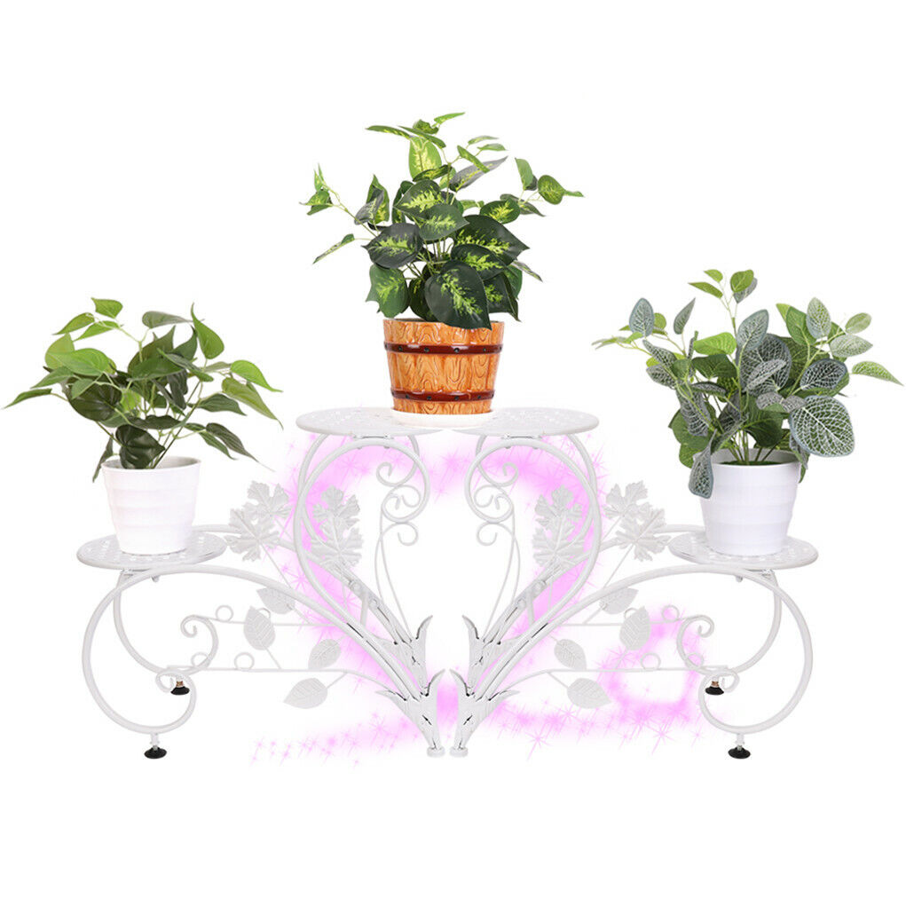 Outdoor Indoor Metal Flower Pots Planter Plant Stands Garden Shelf Racks