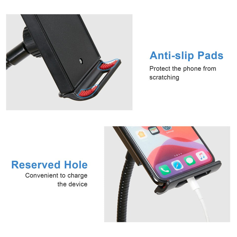 Universal Tripod Floor Stand Holder Adjustable Gooseneck For iPad iPhone Tablet