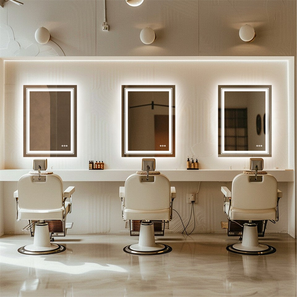 900*700MM Dimmable LED Bathroom Mirror Antifog Wall Mounted Vanity Makeup Mirror