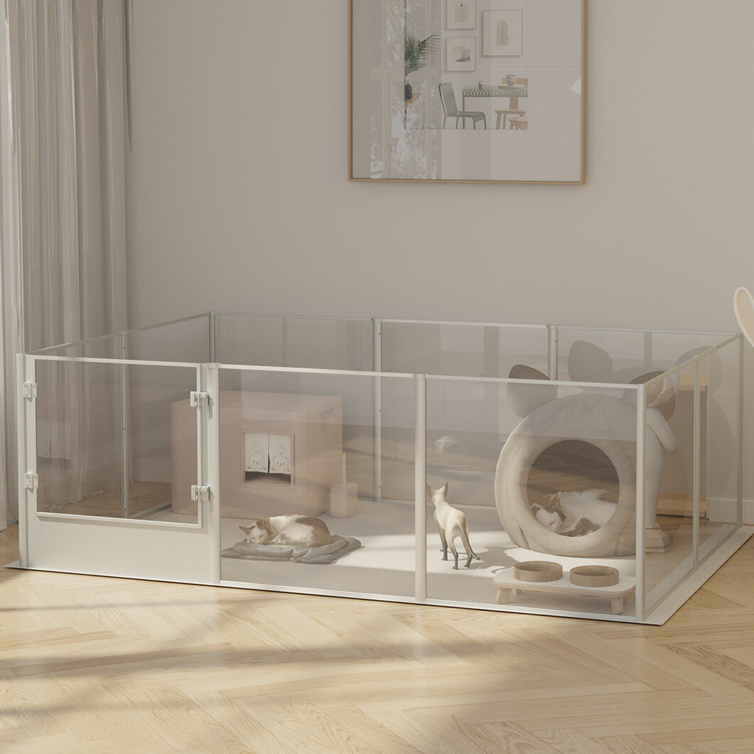 Versatile Sleek Thick Acrylic Pet Playpen Dog Puppies Run Kennel Rabbit Play Pen