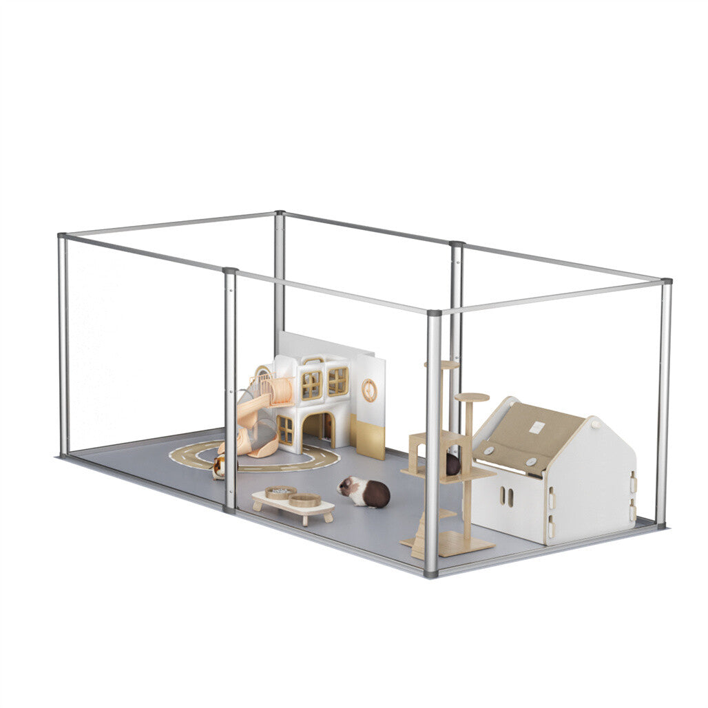 Large Acrylic Dog Playpen Fence Clear Pet Fertility Cage Fence Enclosure Playgroup