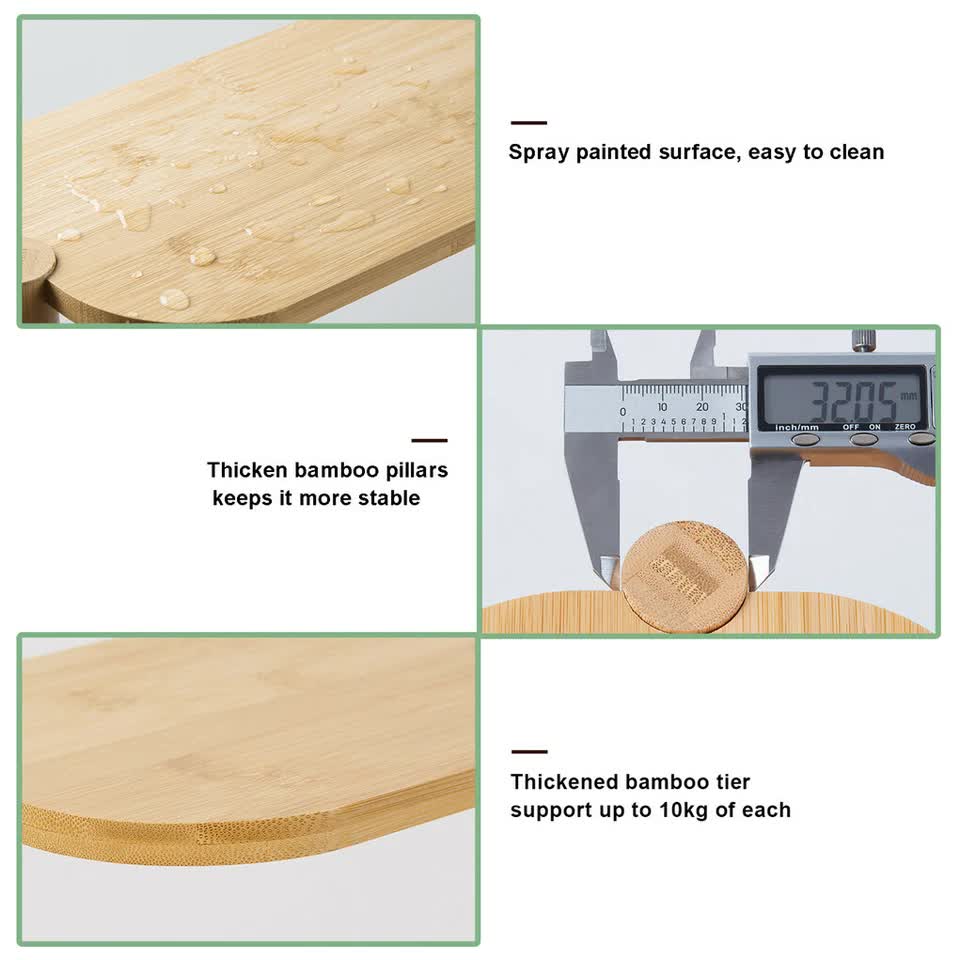 3-Tier Bamboo Plant Stand Bonsai Holder