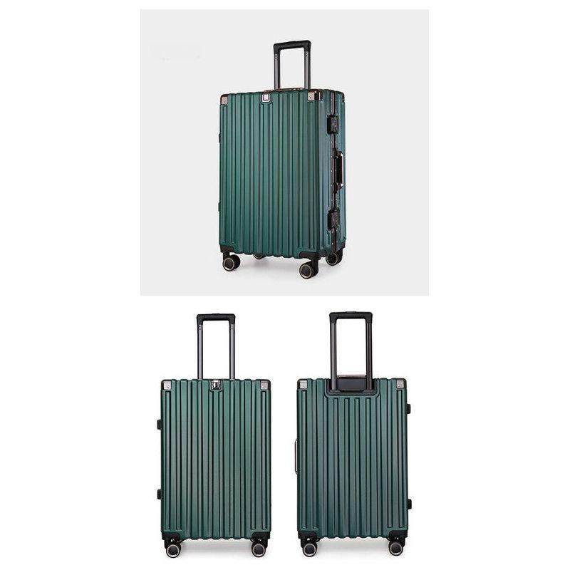 Aluminum Alloy Hard-Shell Suitcase with TSA Lock -22" Spinner Luggage in Green