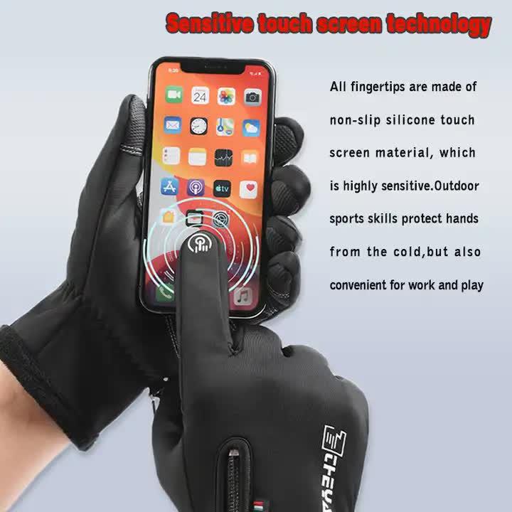 Touchscreen Winter Gloves | Waterproof, Windproof Thermal Gloves for Men Q9063 M size