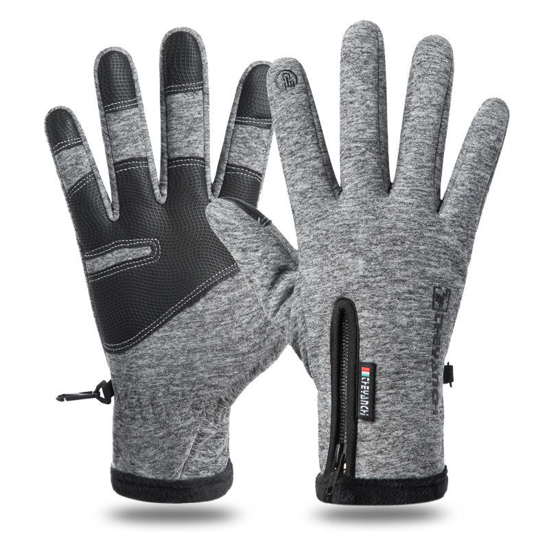 Touchscreen Winter Gloves|Waterproof, Windproof Thermal Gloves for Men Q9063 M size Grey