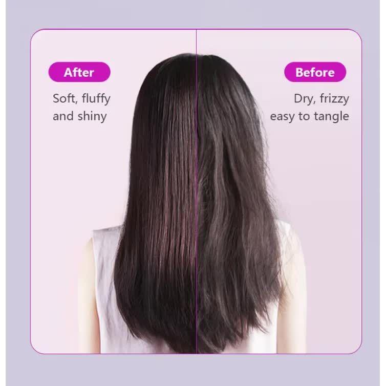 Self-Cleaning Hair Brush with One-Click Release | Massage Cushion Design, Anti-Frizz and Detangling Brush (purple)