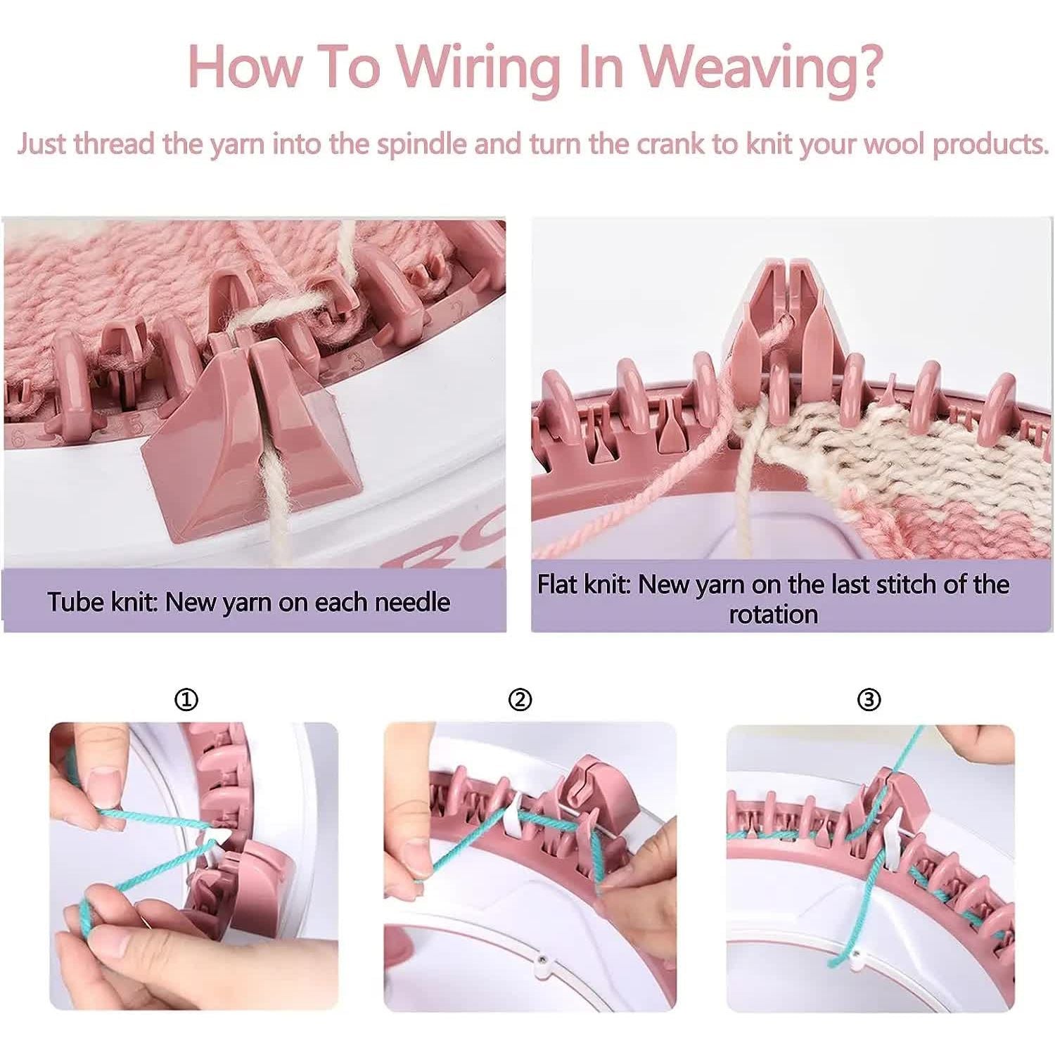 Sentro Knitting Machine - DIY Loom for Hats, Scarves, and More | 40 Needle Knitter for Kids & Adults