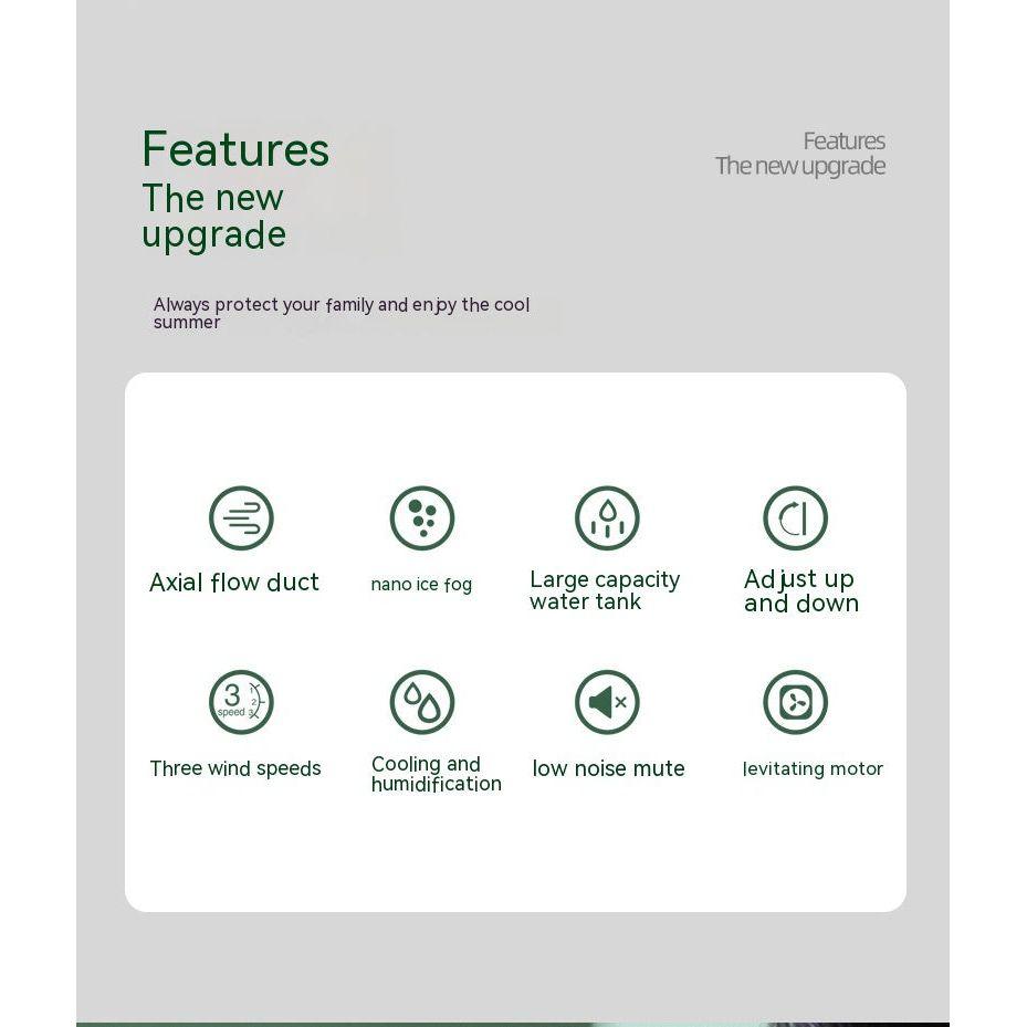 White color USB 2-in-1 Misting Fan & Humidifier Portable Cooling and Humidifying Solution