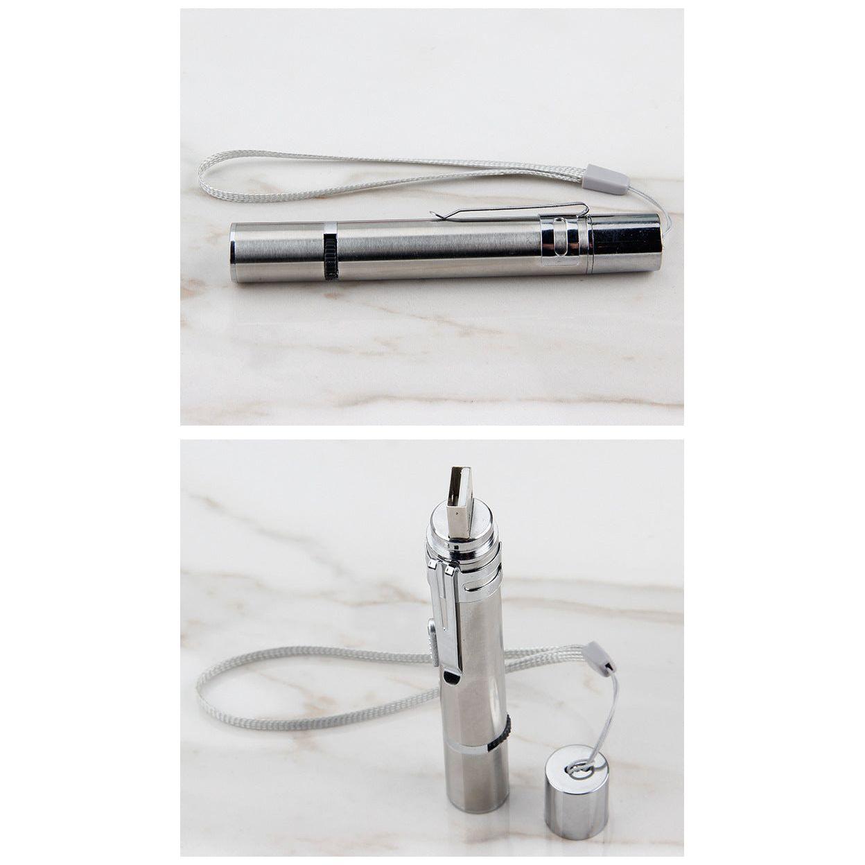 2PCS USB Rechargeable Multifunctional Laser Pointer for Cats - Interactive Toy with Star and Butterfly Patterns