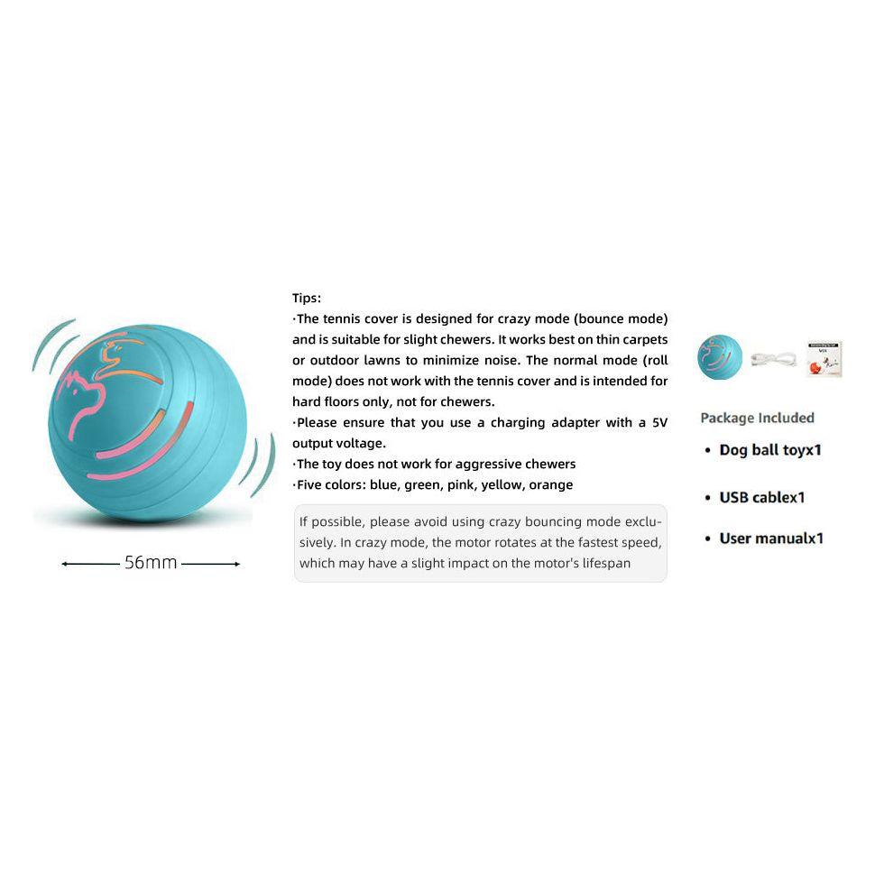 2PCS Orange Rechargeable Automatic Jumping Pet Toy Ball - Interactive Smart Play Ball for Dogs & Cats