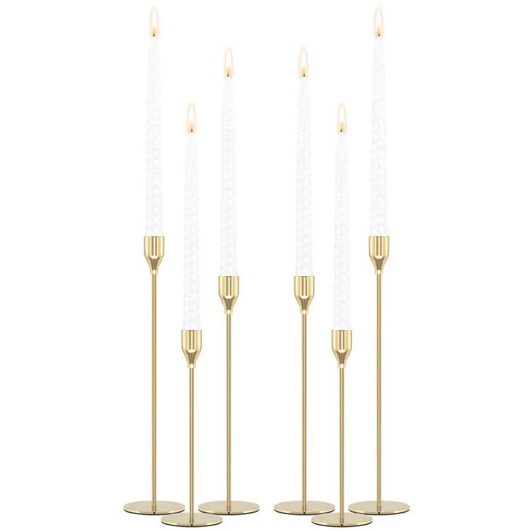 Minimalist White Metal Candle Holder Set - 3-Piece Romantic Candle Cup Set for Living Room Decor, Elegant Dinner Table Accent