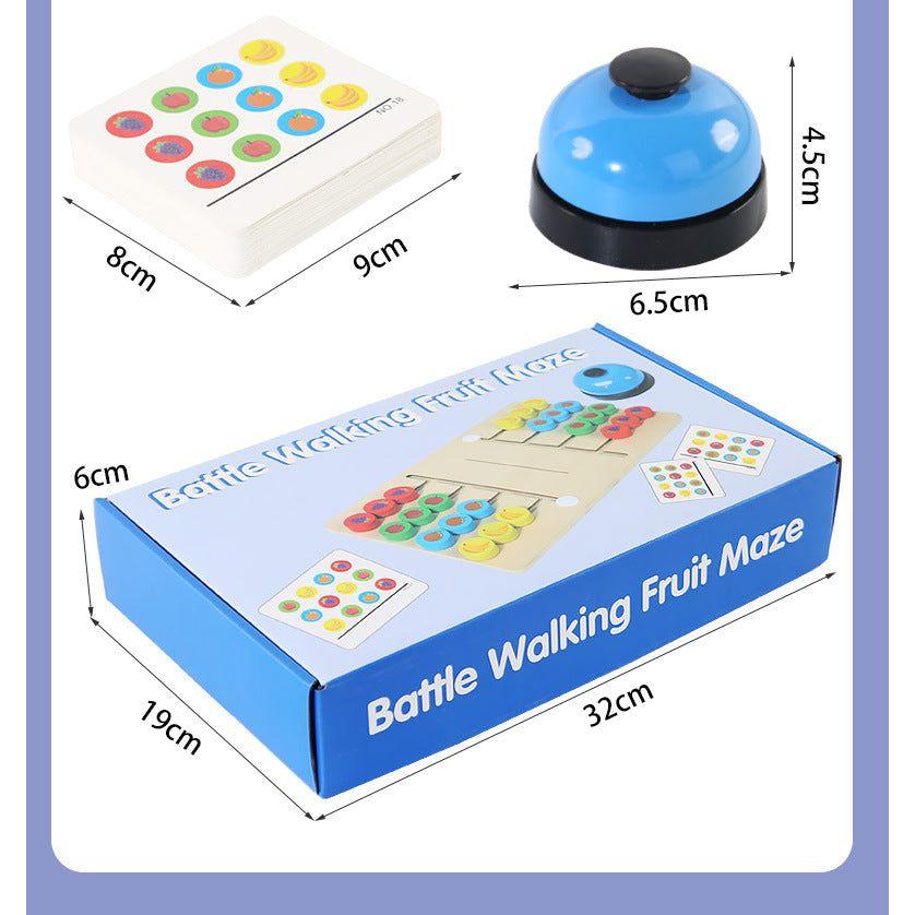 Children's Wooden CPCCE Interactive Fruit Recognition Two-Player Strategy Game - Fun Educational Toy for Preschoolers