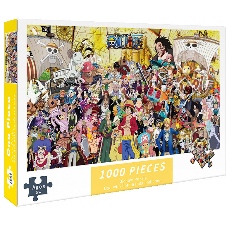 (2 PCS) 1000-Piece One Piece Jigsaw Puzzle - High Difficulty Stress-Relief Toy