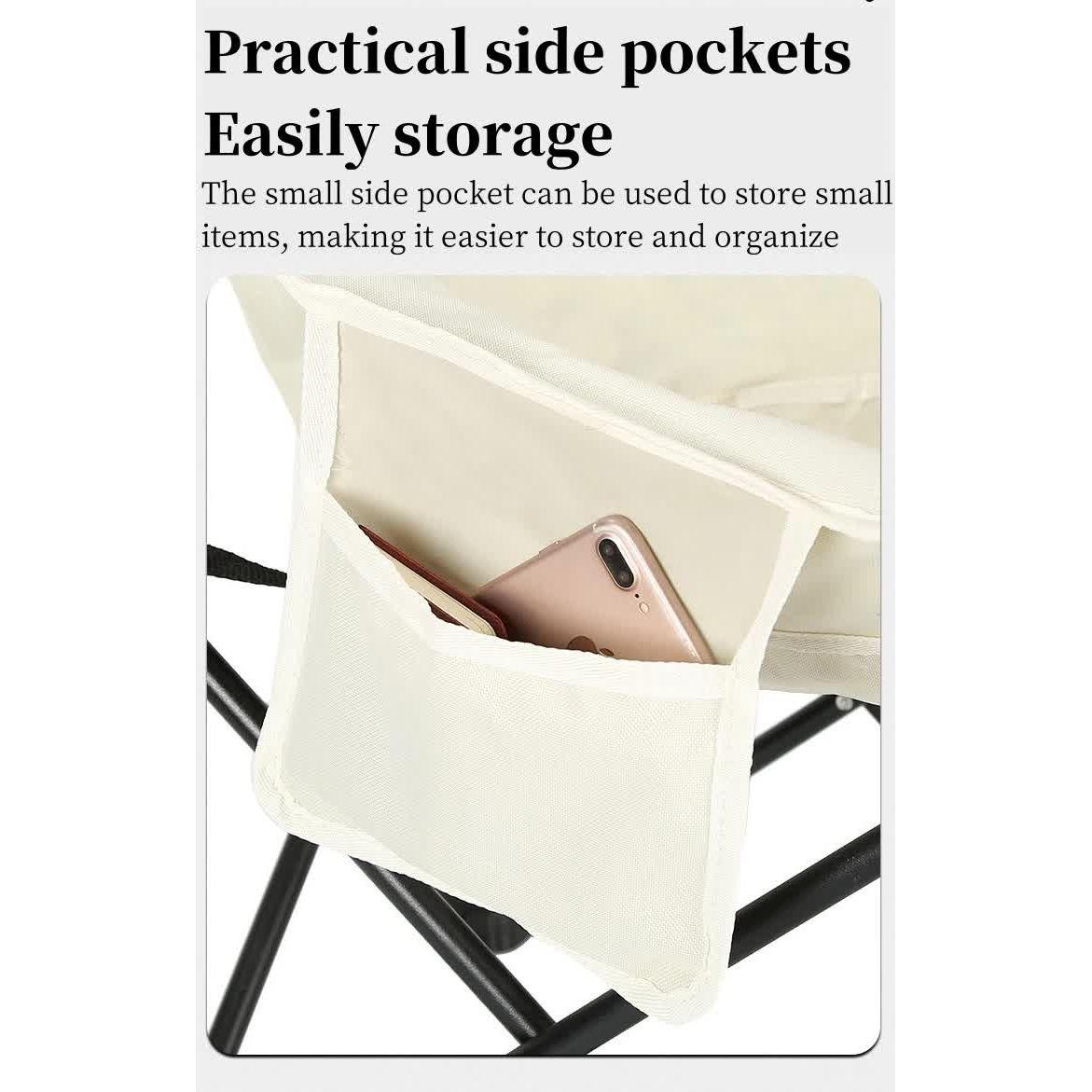 Green Outdoor Folding Camping Chair - Portable Lounge Chair, Lightweight Beach Chair, Fishing Stool, and Picnic Seat, Perfect for Outdoor Adventures