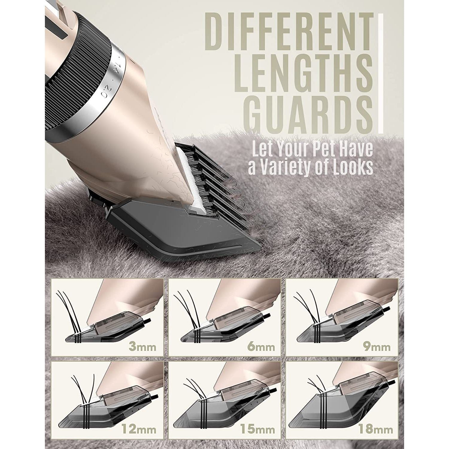Silent Pet Hair Clipper - Electric Grooming Clippers for Dogs & Cats
