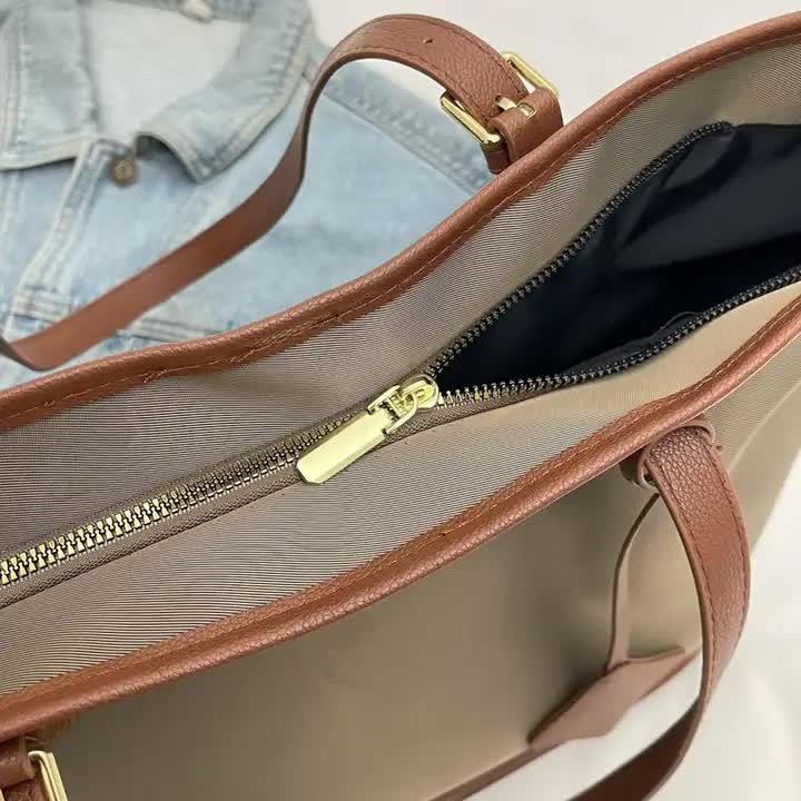 Brown New Large Capacity Tote Bag - Simple, Versatile Handbag for Casual Outings, Lightweight and Stylish