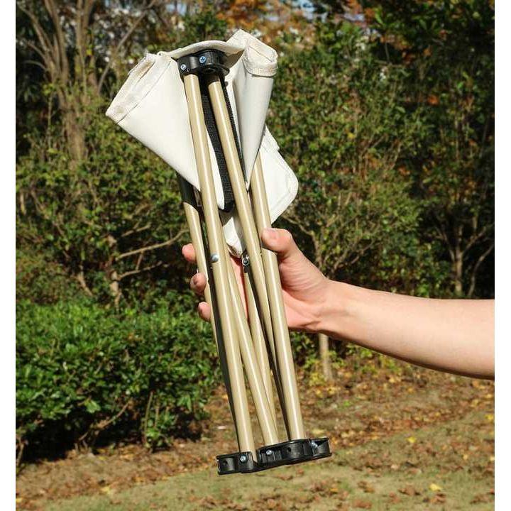 23*28cm Black Outdoor Folding Stool - Lightweight Portable Picnic Chair, Fishing Chair, Camping Seat, and Collapsible Bench for Outdoor Activities