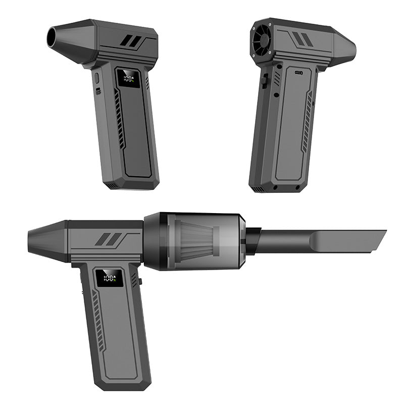 Black 130,000 Turn Compact Handheld Air Blower and Vacuum Cleaner with Dual Functionality (product without the vac attachments)