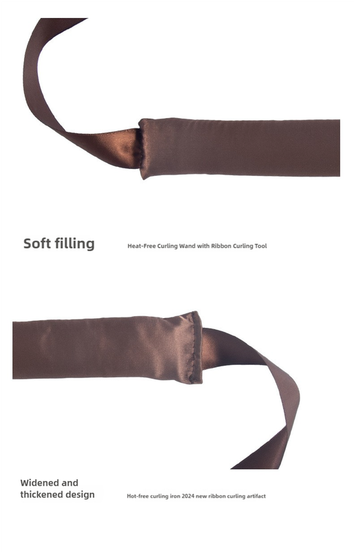 Claret 3 Sticks No-Heat Hair Curling Ribbon Kit - Silk Ribbon Curling Wand for Sleep-in Styling