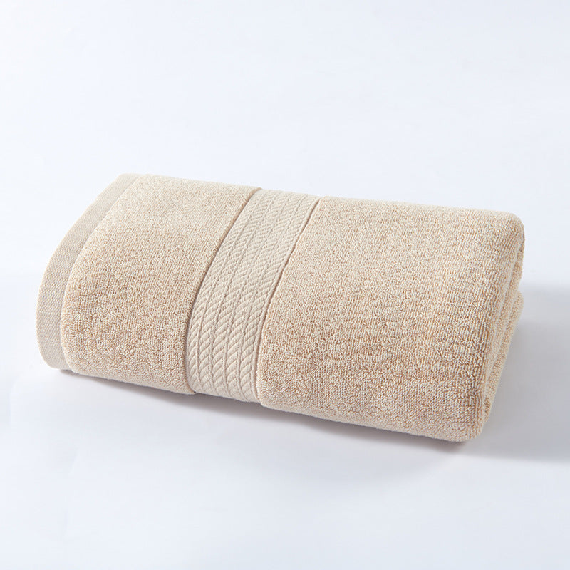 Light Brown Premium Thick Cotton Bath Towel for Adults - Soft and Absorbent Bathroom Towel