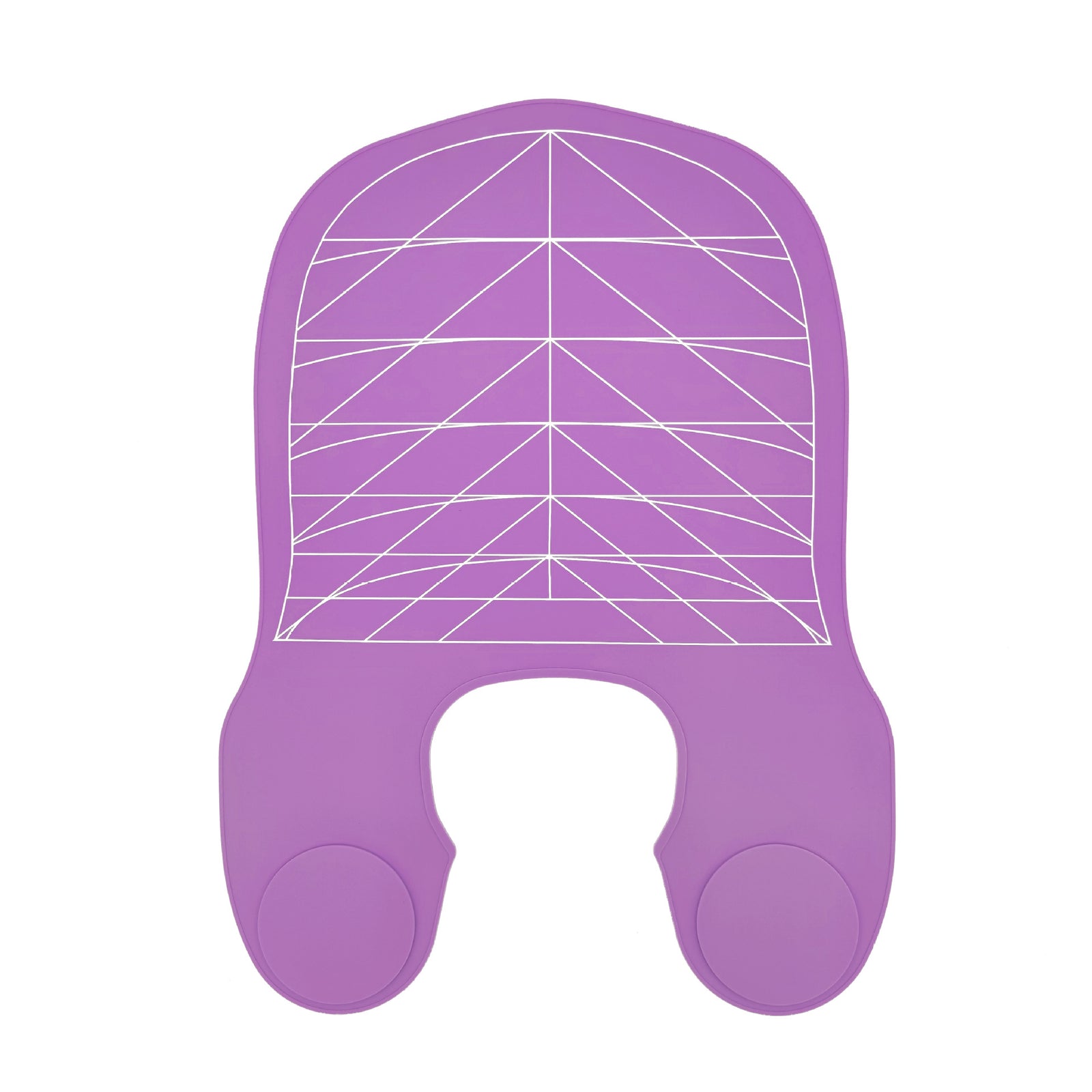 Purple Striped Silicone Hairdressing Cape - Extended Oversized Shoulder Pad for Hair Dyeing and Perming