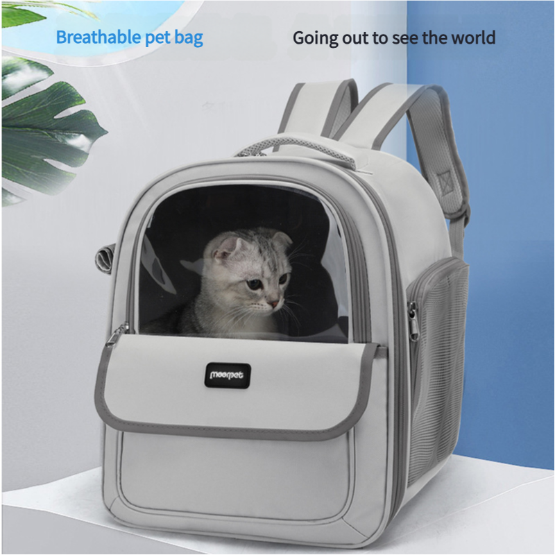 Blue Pet Carrier Backpack - Space Capsule Design for Cats & Small Dogs