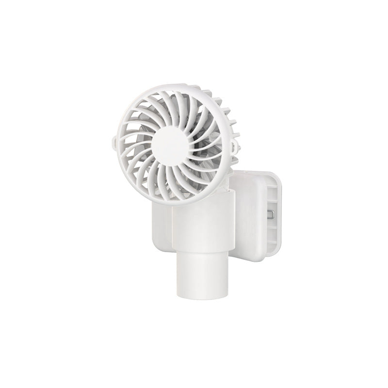 White Portable Multifunctional Clip Fan DQ261 - 1000mAh Battery, 3-Speed, Quiet Cooling for Summer